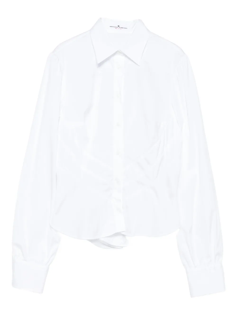 Рубашка с рюшами на воротнике Ermanno Scervino, белый
Рубашка с рюшами на воротнике Ermanno Scervino, белый