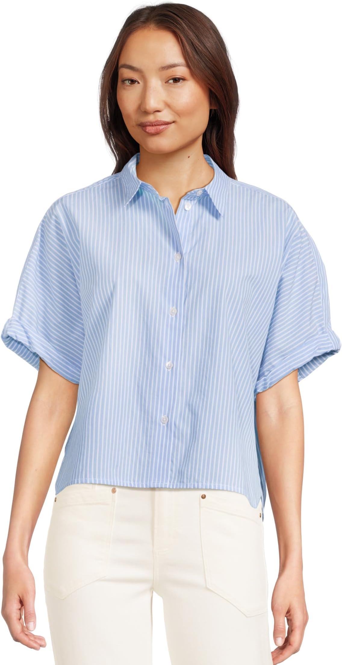 Женская полосатая рубашка свободного кроя на пуговицах Lilla P, Malibu Stripe
Женская полосатая рубашка свободного кроя на пуговицах Lilla P, Malibu Stripe