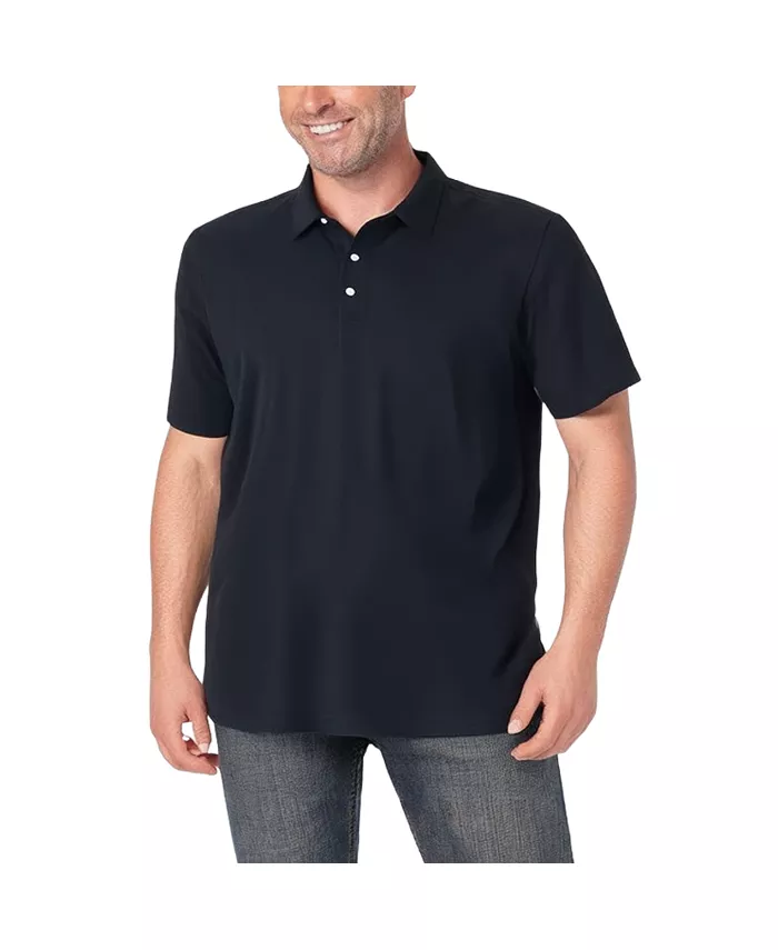 Мужская легкая поло из стрейч-плетеной сетки Kingsize, черный
Мужская легкая поло из стрейч-плетеной сетки Kingsize, черный