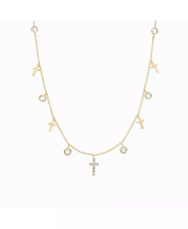 Ожерелье с крестом Анела, покрытое 14-каратным золотом, идея для праздничного подарка Bearfruit Jewelry, gold
Ожерелье с крестом Анела, покрытое 14-каратным золотом, идея для праздничного подарка Bearfruit Jewelry, gold