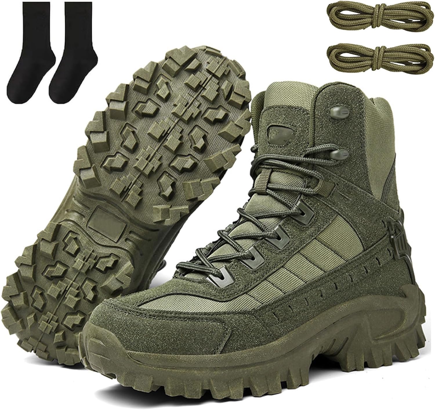 Мужские водонепроницаемые ботинки JKGM с боковой молнией - противоскользящие ортопедические походные и тактические ботинки, зеленый
Мужские водонепроницаемые ботинки JKGM с боковой молнией - противоскользящие ортопедические походные и тактические ботинки, зеленый
