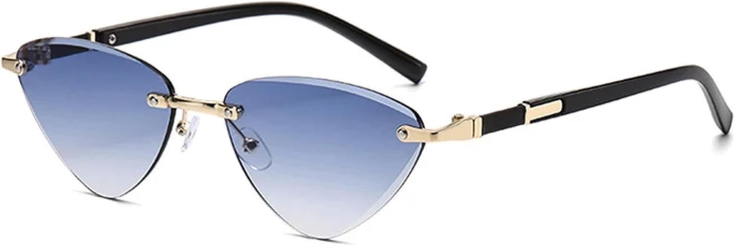 Солнцезащитные очки с защитой от УФ-излучения UV400 | Безрамочные очки с градиентными линзами "кошачий глаз" | Для женщин и мужчин | Для занятий спортом на открытом воздухе и вождения DSVIGF, Gold-lightblue
Солнцезащитные очки с защитой от УФ-излучения UV400 | Безрамочные очки с градиентными линзами "кошачий глаз" | Для женщин и мужчин | Для занятий спортом на открытом воздухе и вождения DSVIGF, Gold-lightblue