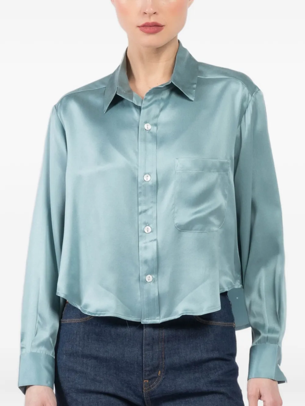 Рубашка с атласными вставками CISSA, синий
Рубашка с атласными вставками CISSA, синий