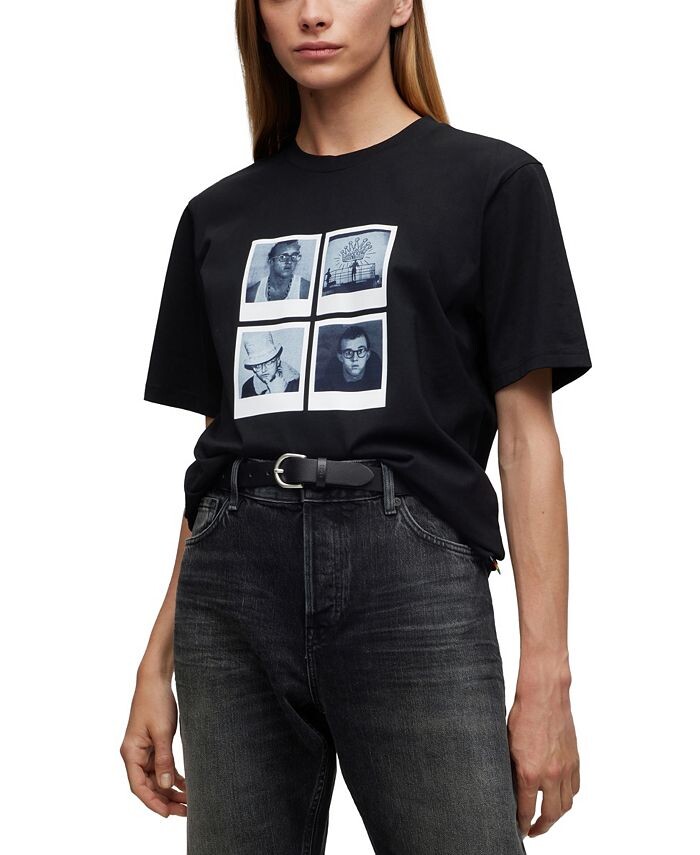 Гендерно-нейтральная футболка с фотографией BOSS X Keith Haring Hugo Boss, черный
Гендерно-нейтральная футболка с фотографией BOSS X Keith Haring Hugo Boss, черный