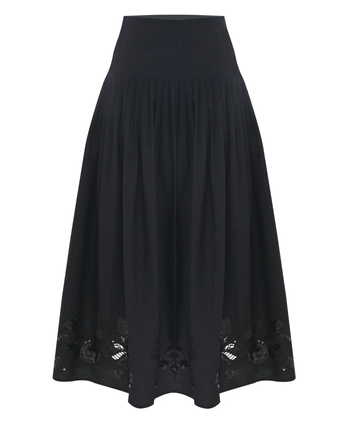 Элегантная струящаяся юбка с кружевной отделкой Kocca, черный
Элегантная струящаяся юбка с кружевной отделкой Kocca, черный