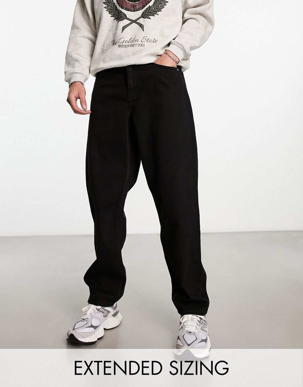 Черные мешковатые джинсы ASOS DESIGN
Черные мешковатые джинсы ASOS DESIGN