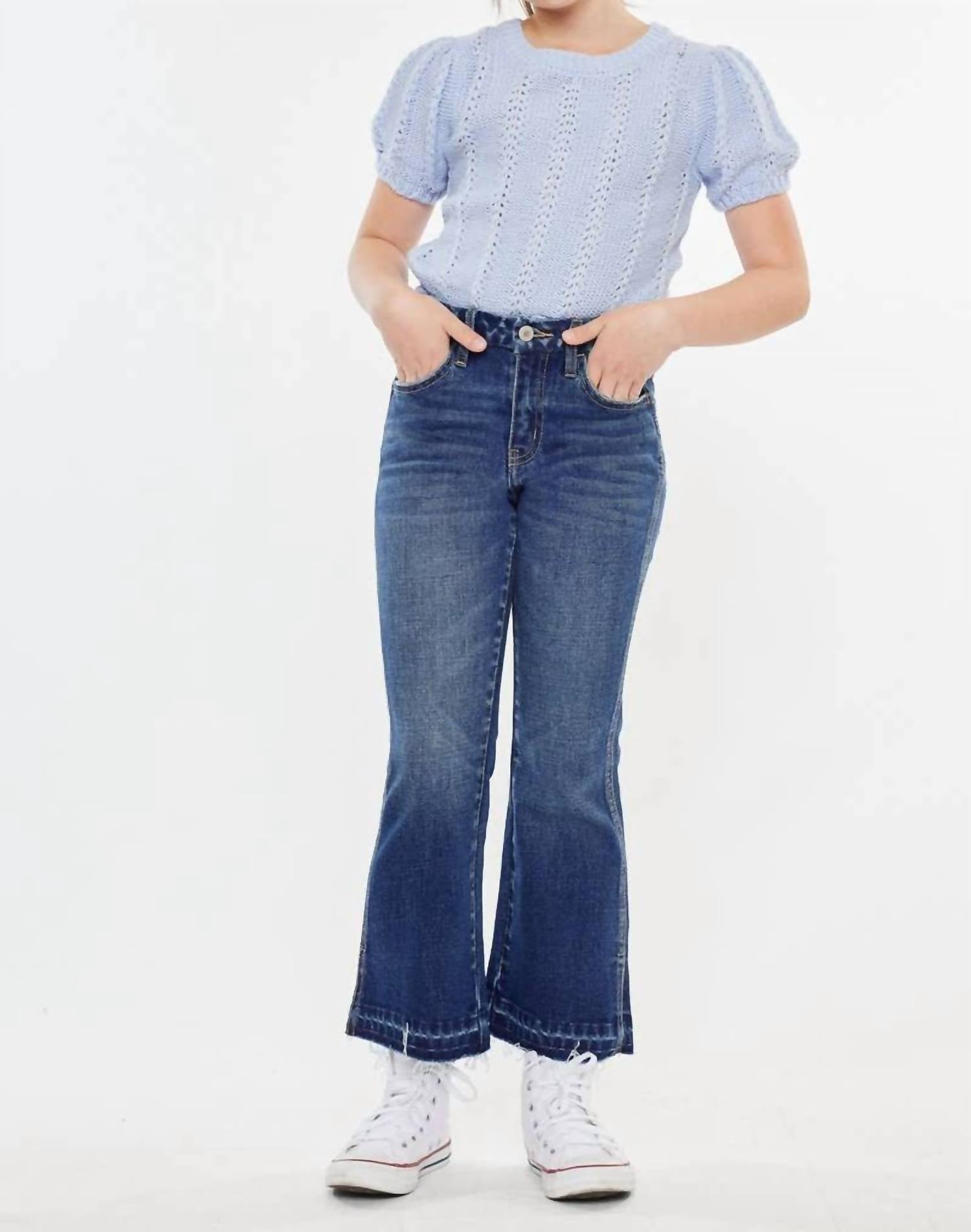 Облегающие джинсы Crop Flare в темной стирке KanCan, Dark Wash
Облегающие джинсы Crop Flare в темной стирке KanCan, Dark Wash