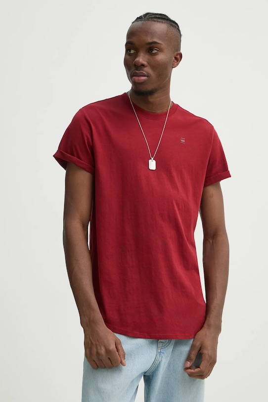 Хлопковая футболка G-Star, бордовый
Хлопковая футболка G-Star, бордовый