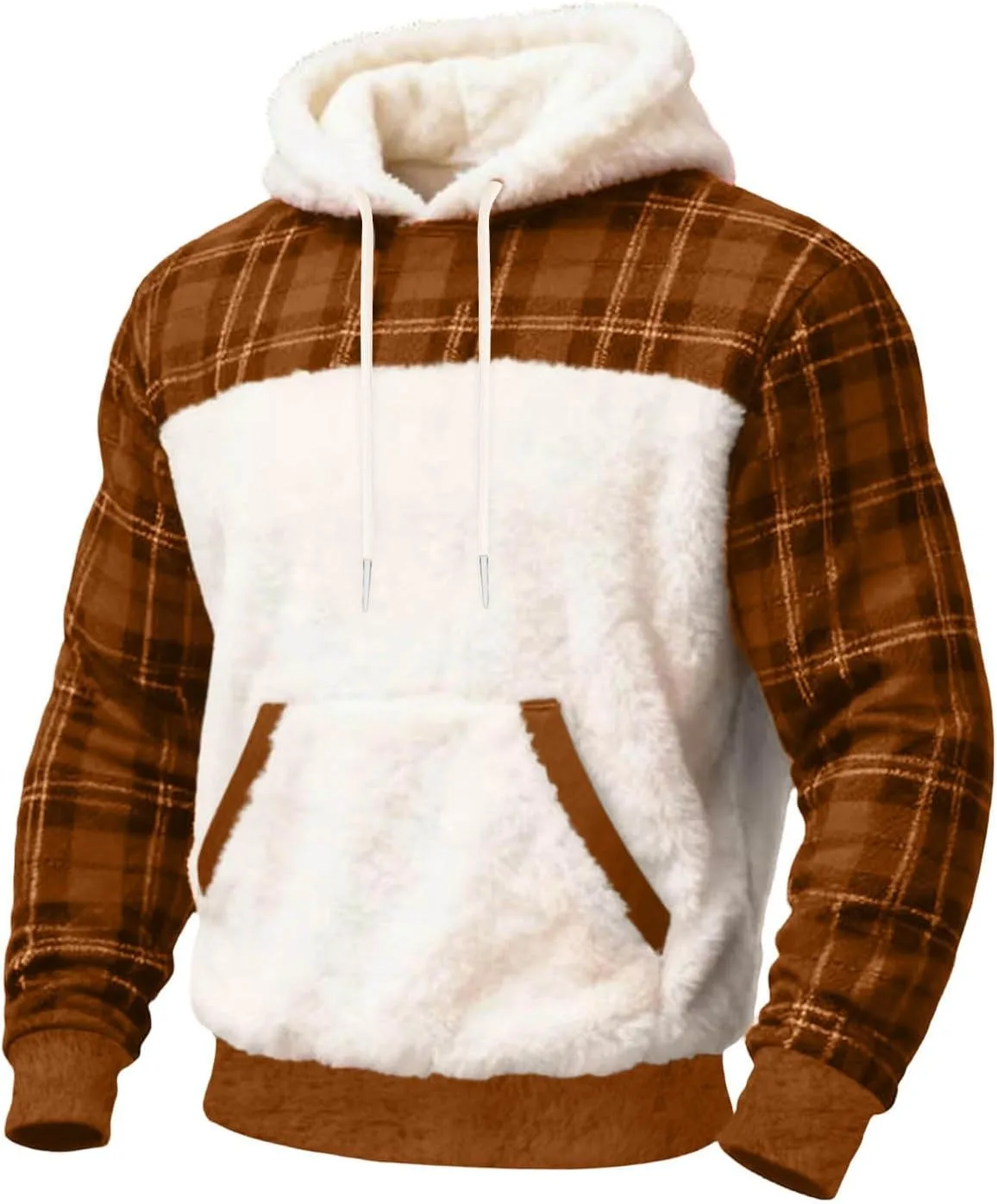 Мужская фланелевая толстовка с капюшоном в клетку, теплая и уютная, с карманами
Мужская фланелевая толстовка с капюшоном в клетку, теплая и уютная, с карманами