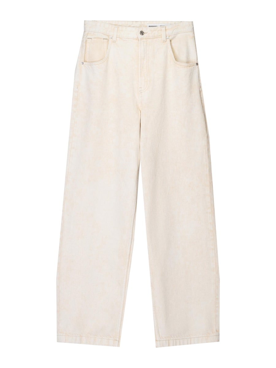 Мешковатые джинсы Bershka, экрю
Мешковатые джинсы Bershka, экрю