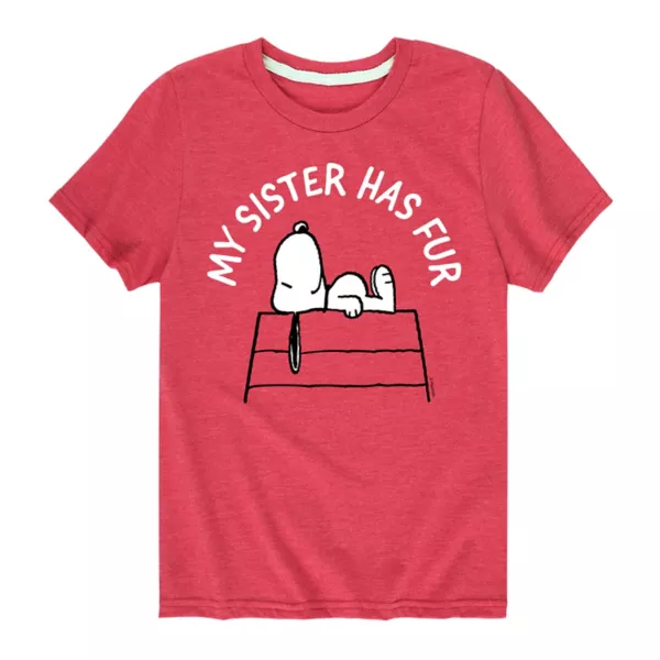 Мальчики 8-20 лет, сестра Снупи, у которой есть футболка с меховым принтом Licensed Character, красный 
Мальчики 8-20 лет, сестра Снупи, у которой есть футболка с меховым принтом Licensed Character, красный