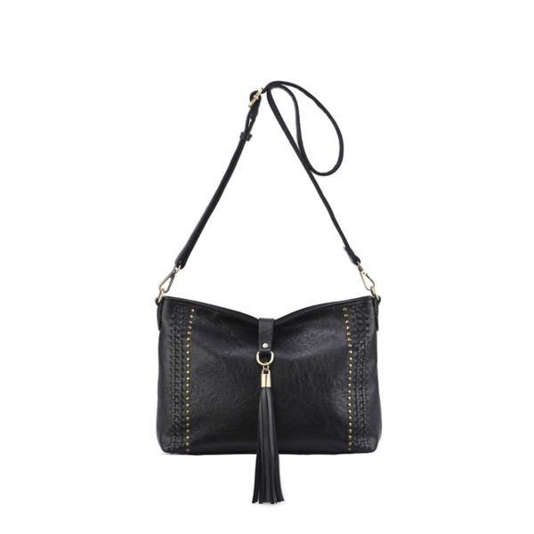 Воронья сумочка с прострочкой и шипами через плечо Mellow World, черный
Воронья сумочка с прострочкой и шипами через плечо Mellow World, черный