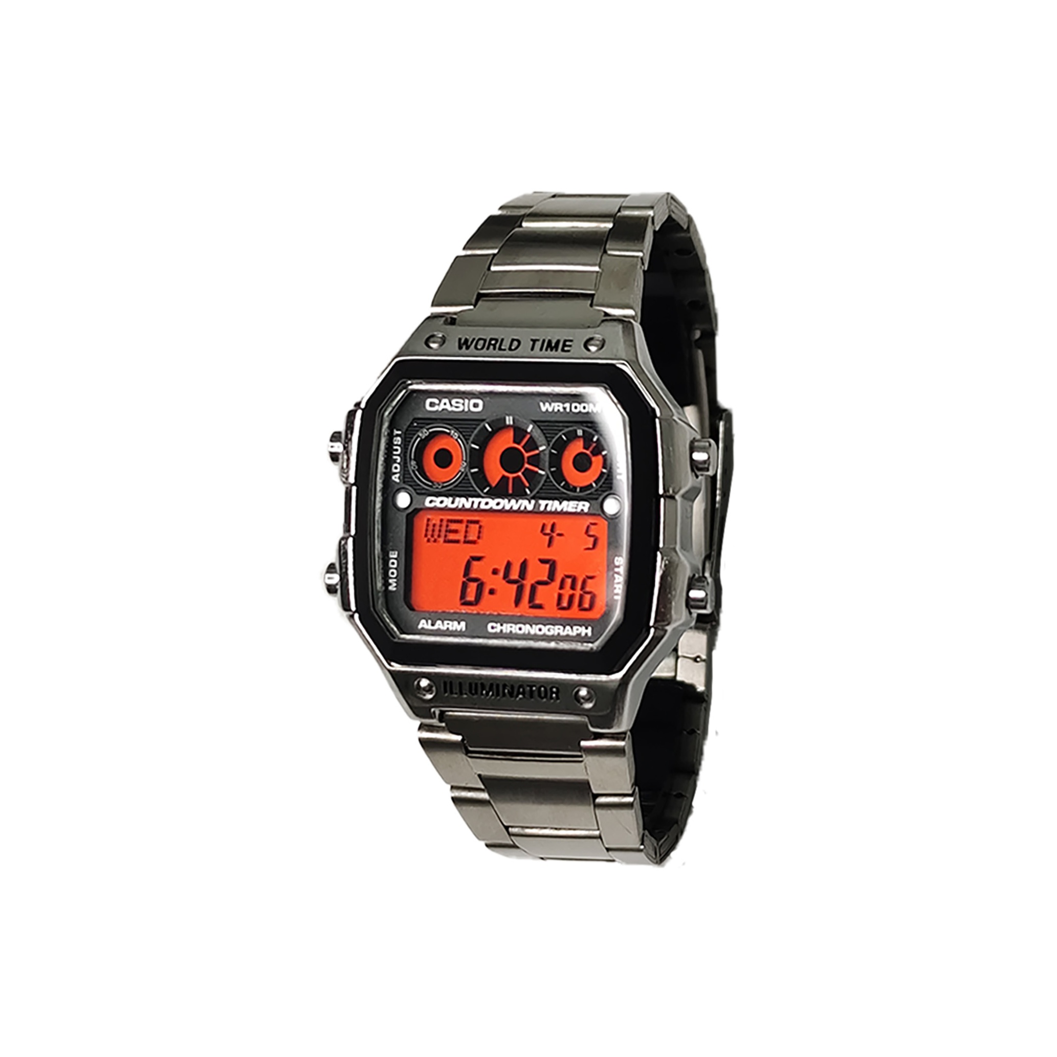 CASIO Мужские часы Retrofit Series с кварцевым механизмом, стальной браслет, черный циферблат
CASIO Мужские часы Retrofit Series с кварцевым механизмом, стальной браслет, черный циферблат