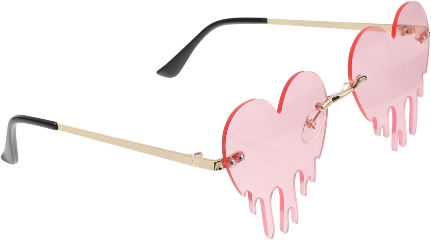 1 пара стильных солнцезащитных очков в форме сердца для мужчин и женщин, без оправы, пляжные очки, стиль «тающее сердце», забавный и привлекательный аксессуар Healvian
1 пара стильных солнцезащитных очков в форме сердца для мужчин и женщин, без оправы, пляжные очки, стиль «тающее сердце», забавный и привлекательный аксессуар Healvian