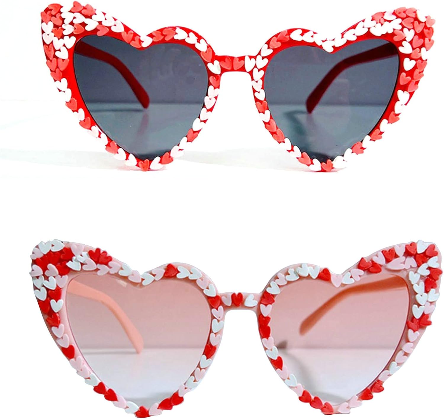 Солнцезащитные очки Melrose для женщин, 2023 год, конфетные цвета, форма «сердечко», праздничные очки, винтажные женские солнцезащитные очки с защитой от УФ-излучения UV400, 2pcs Pink&red
Солнцезащитные очки Melrose для женщин, 2023 год, конфетные цвета, форма «сердечко», праздничные очки, винтажные женские солнцезащитные очки с защитой от УФ-излучения UV400, 2pcs Pink&red