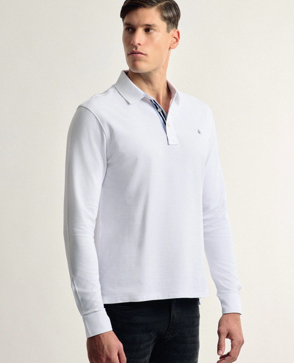 Мужская рубашка-поло классического кроя с длинными рукавами из пике Valecuatro, белый
Мужская рубашка-поло классического кроя с длинными рукавами из пике Valecuatro, белый