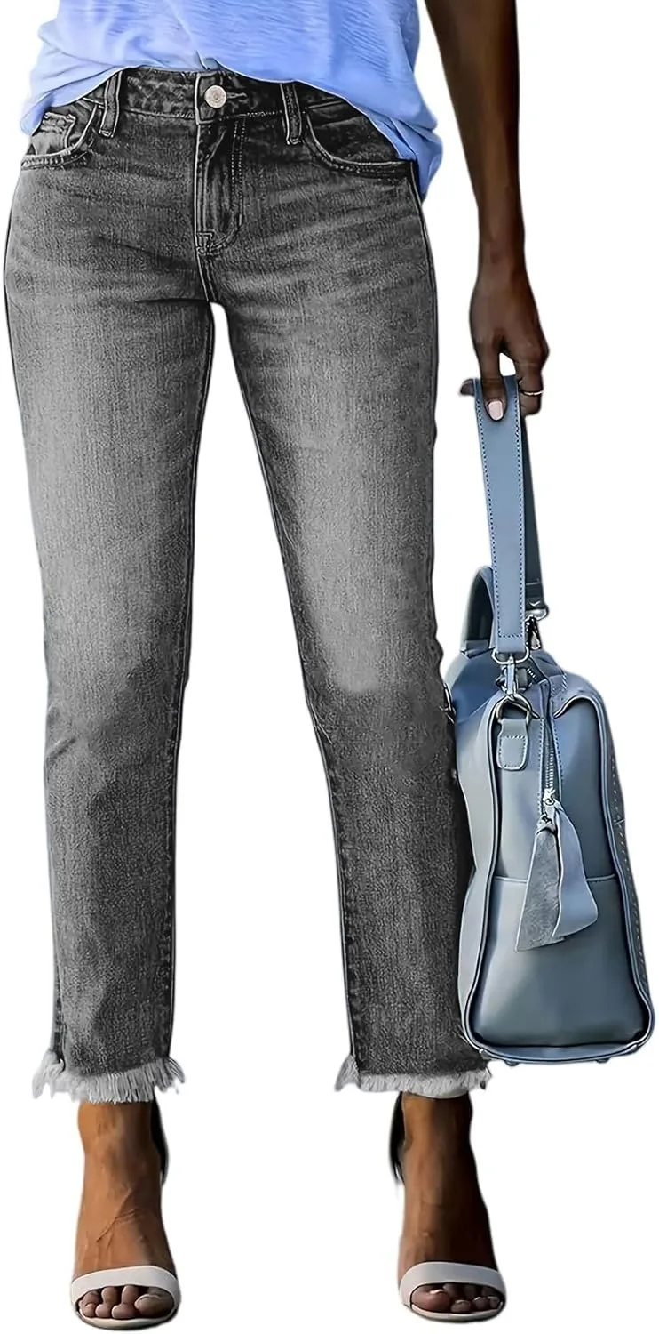 Скинни джинсы для женщин с прямыми штанинами и высокой посадкой
Скинни джинсы для женщин с прямыми штанинами и высокой посадкой