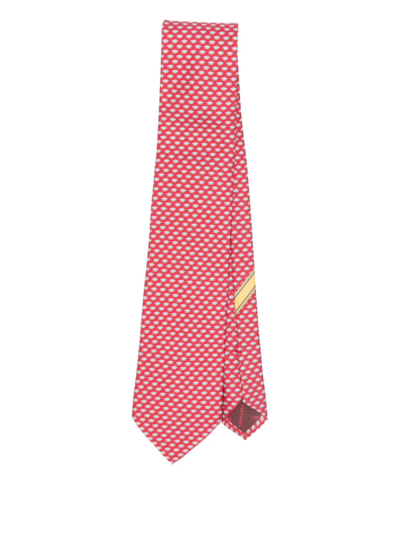 Шелковый галстук с геометрическим узором Ferragamo, красный
Шелковый галстук с геометрическим узором Ferragamo, красный