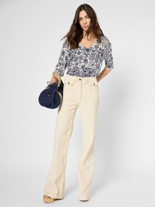 Джемпер с v-образным вырезом в цветочек от джессалин Gerard Darel, цвет White/Navy
Джемпер с v-образным вырезом в цветочек от джессалин Gerard Darel, цвет White/Navy