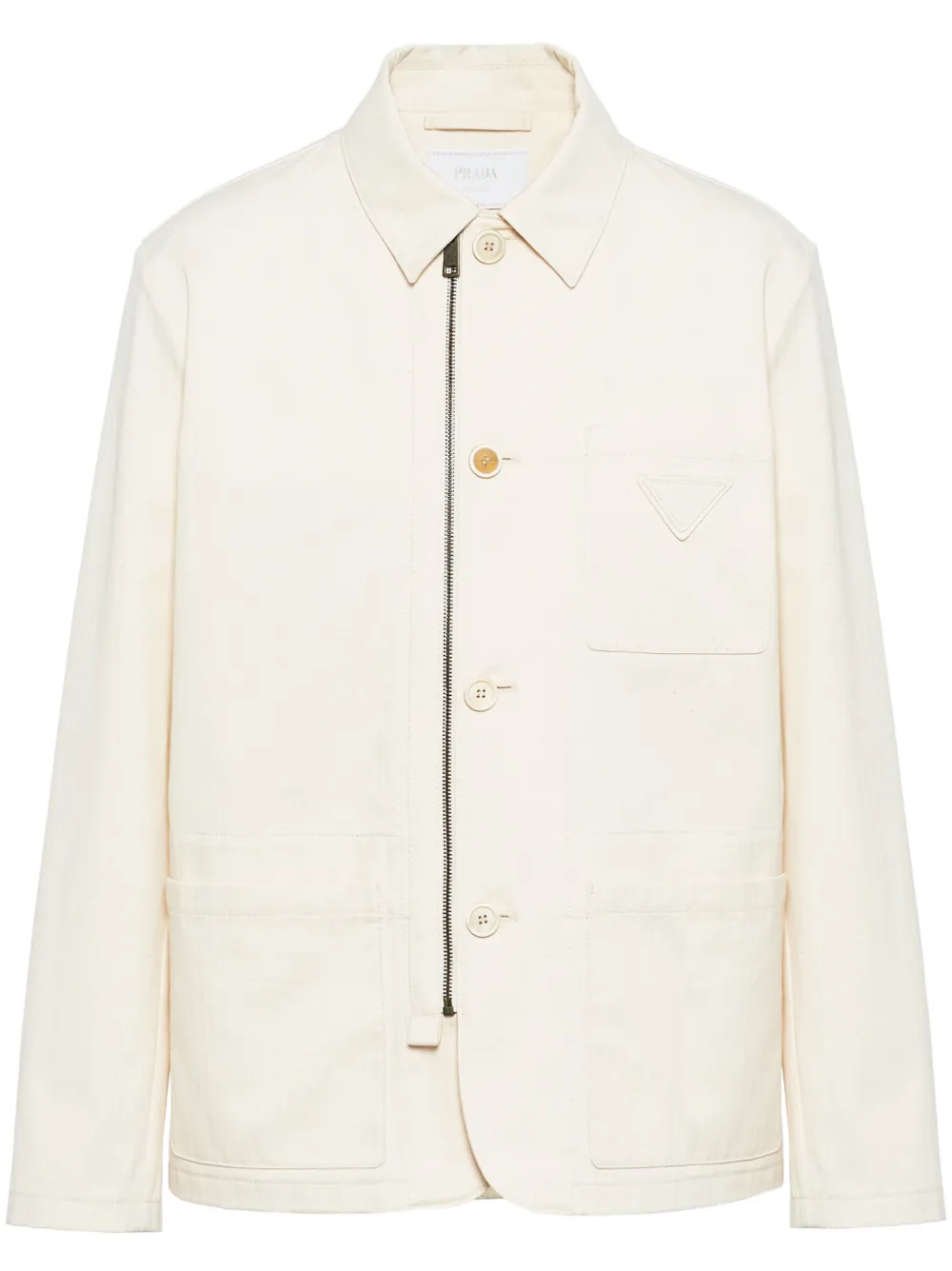Куртка-рубашка с узором в елочку Prada, нейтральный
Куртка-рубашка с узором в елочку Prada, нейтральный