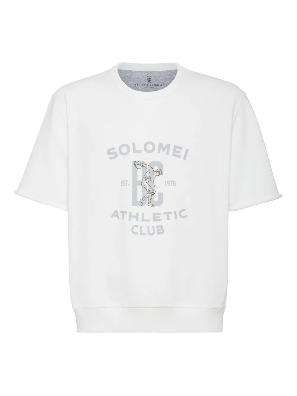 Футболка из хлопка с графическим принтом Brunello Cucinelli, белый
Футболка из хлопка с графическим принтом Brunello Cucinelli, белый