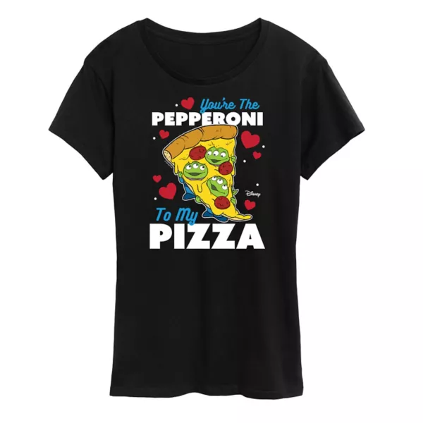 Женская футболка с принтом «Пепперони к моей пицце» из сериала «История игрушек» Disney / Pixar, черный
Женская футболка с принтом «Пепперони к моей пицце» из сериала «История игрушек» Disney / Pixar, черный