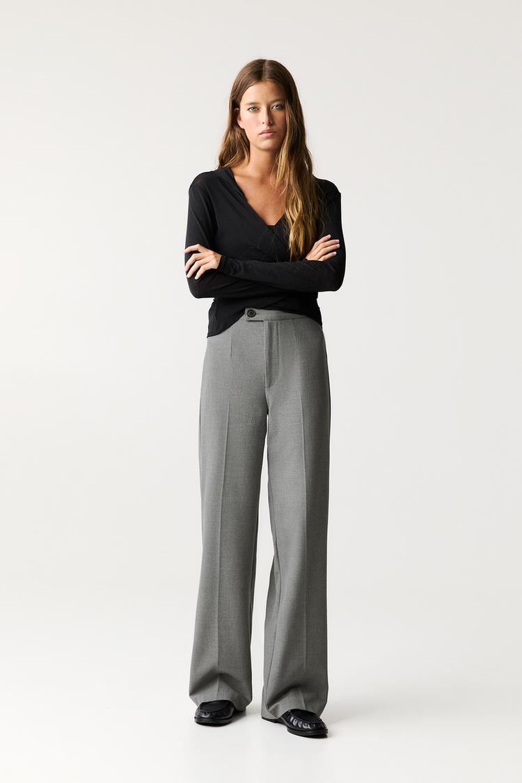 Удобные брюки с высокой талией Pull And Bear, серый
Удобные брюки с высокой талией Pull And Bear, серый