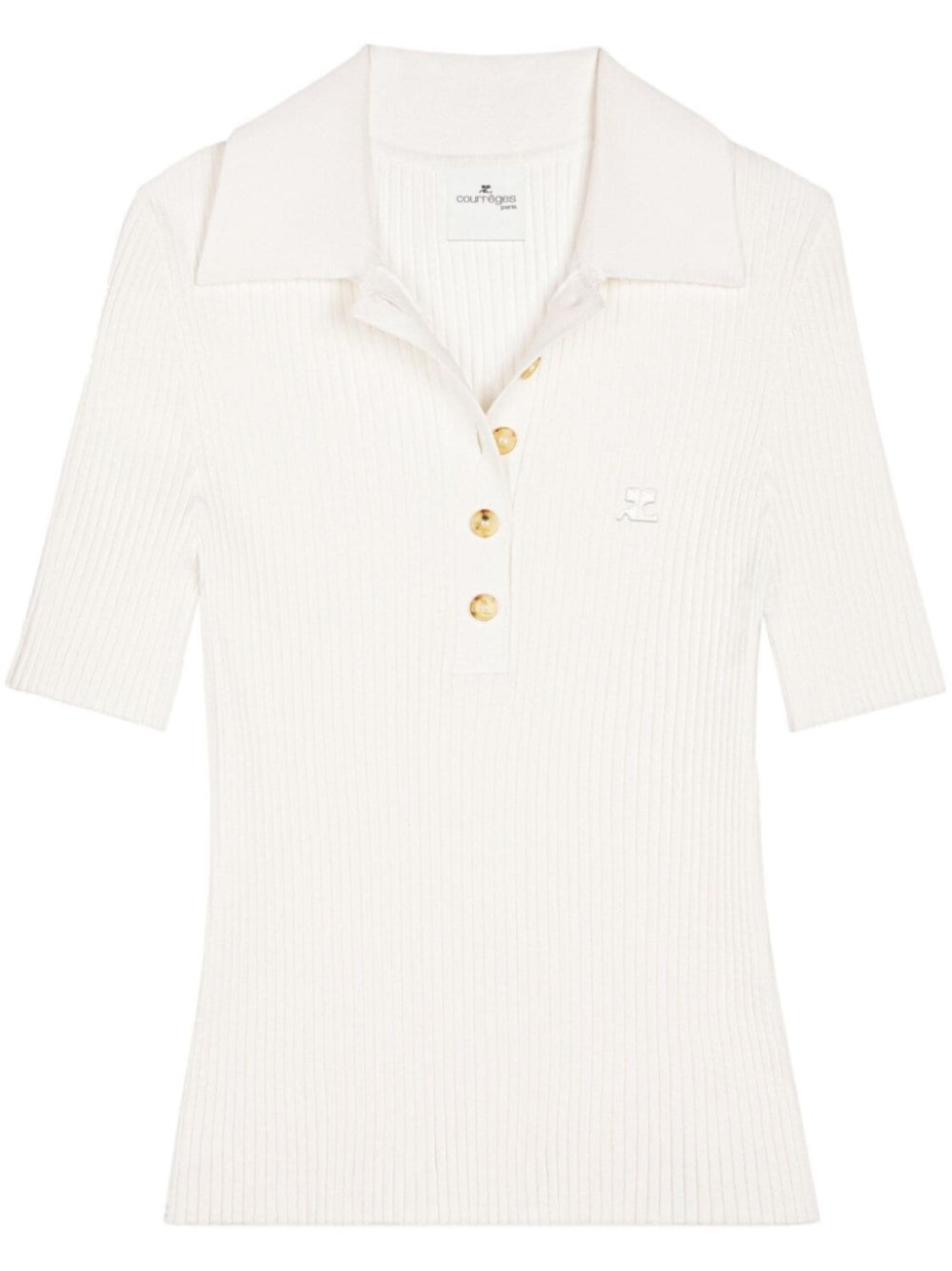 Courrèges джемпер в рубчик с вышитым логотипом, белый
Courrèges джемпер в рубчик с вышитым логотипом, белый