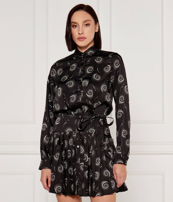 Платье Pinko с узором и поясом, черный 
Платье Pinko с узором и поясом, черный