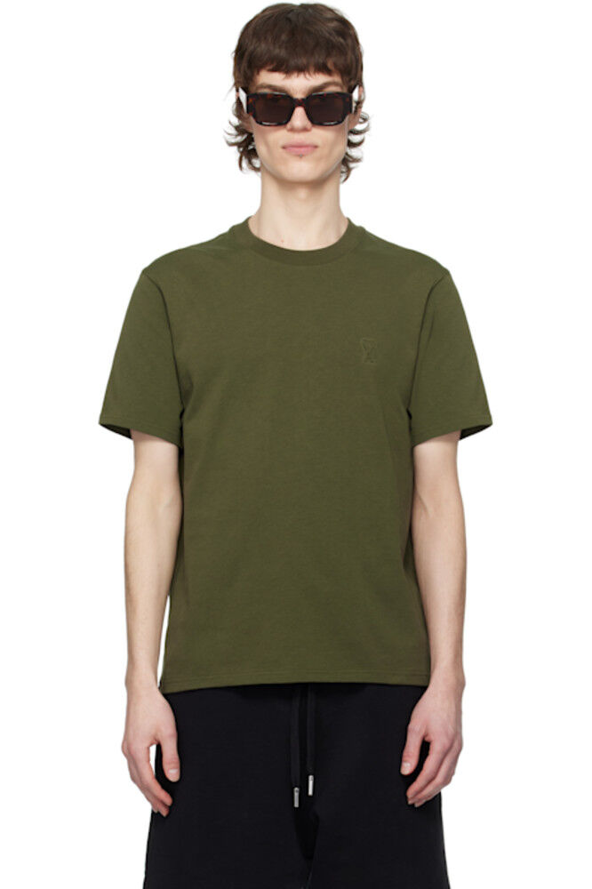 Зеленая хлопковая футболка Ami de Coeur AMI Paris
Зеленая хлопковая футболка Ami de Coeur AMI Paris