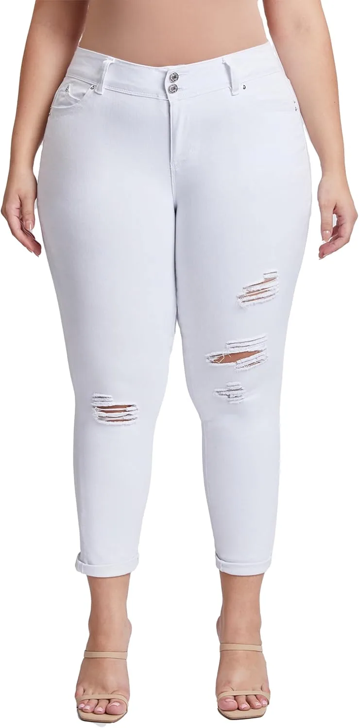 YMI Women's Plus Wannabettabutt джинсы с манжетами на щиколотке
YMI Women's Plus Wannabettabutt джинсы с манжетами на щиколотке