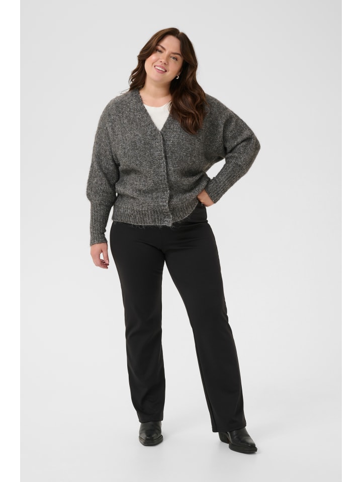 KAFFE curve Кардиган KCluma стандартного кроя, темно-серый меланж
KAFFE curve Кардиган KCluma стандартного кроя, темно-серый меланж