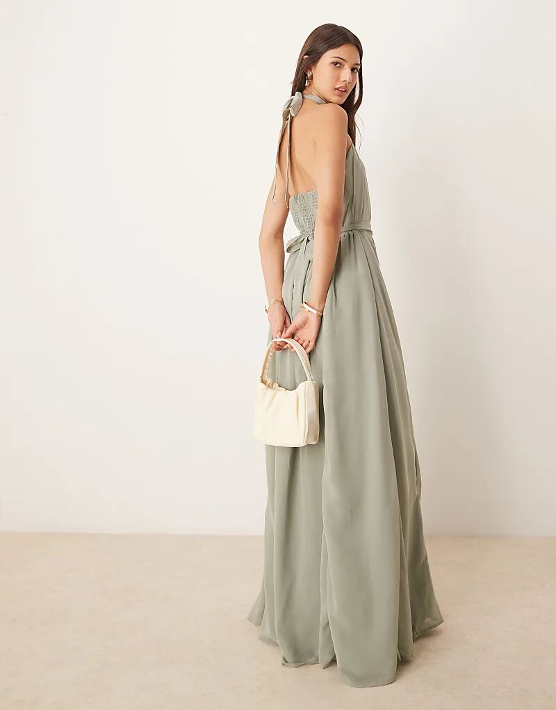 Длинное платье с халтер-воротником в морозно-зеленом цвете Anaya
Длинное платье с халтер-воротником в морозно-зеленом цвете Anaya