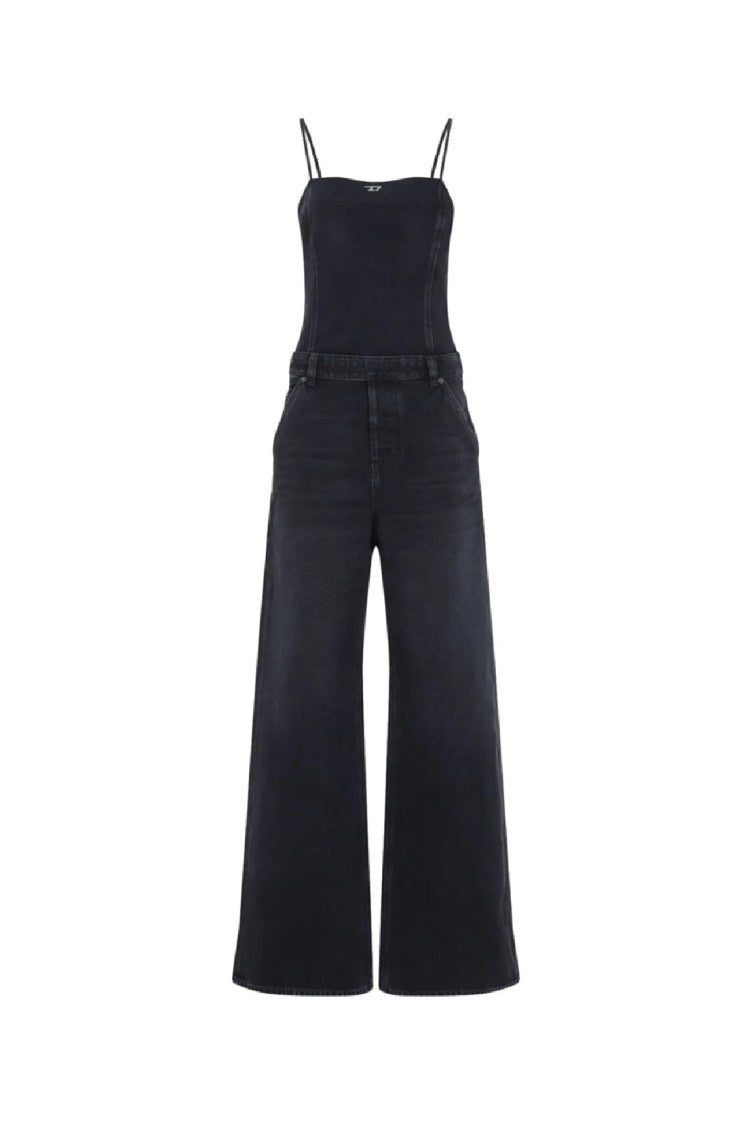 Fitted Bodice Jumpsuit With Wide-Leg Pants Diesel, черный
Fitted Bodice Jumpsuit With Wide-Leg Pants Diesel, черный
