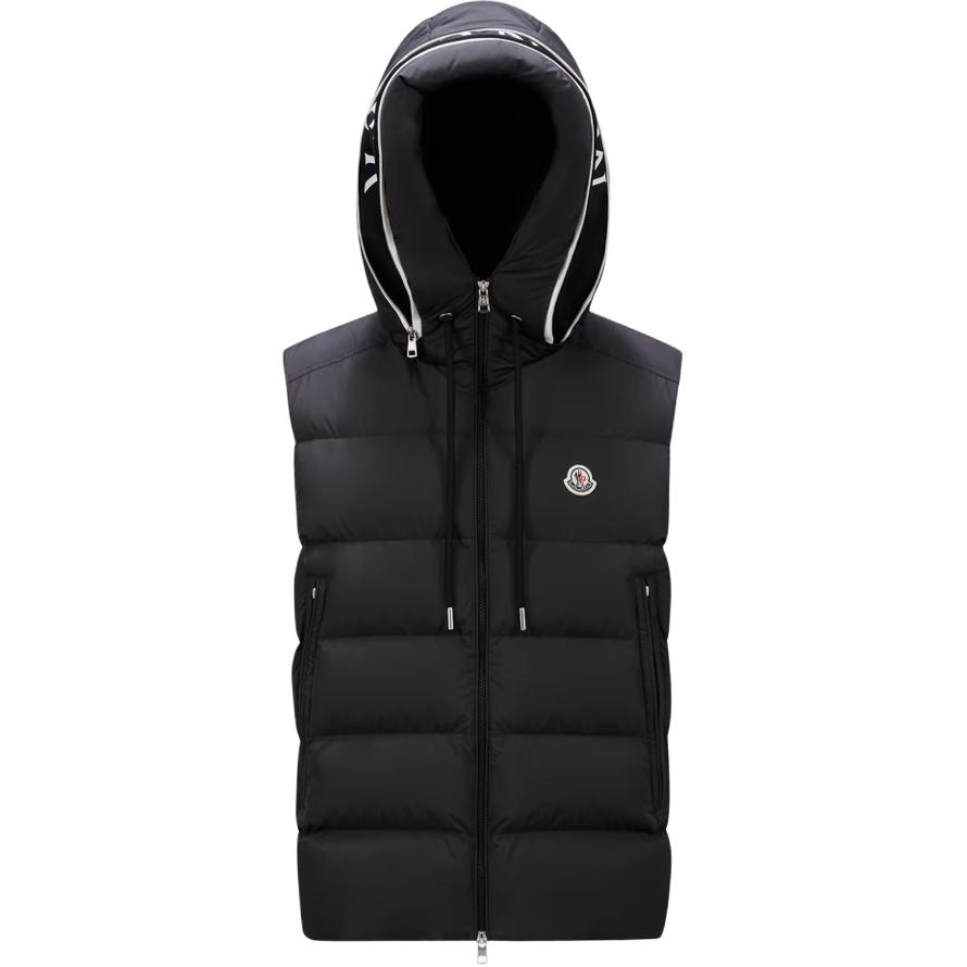 Худи-жилет на молнии с капюшоном Moncler, черный
Худи-жилет на молнии с капюшоном Moncler, черный