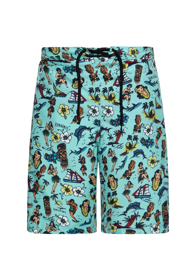 Шорты с гавайским принтом hawaii по всей поверхности King Kerosin, зеленый
Шорты с гавайским принтом hawaii по всей поверхности King Kerosin, зеленый