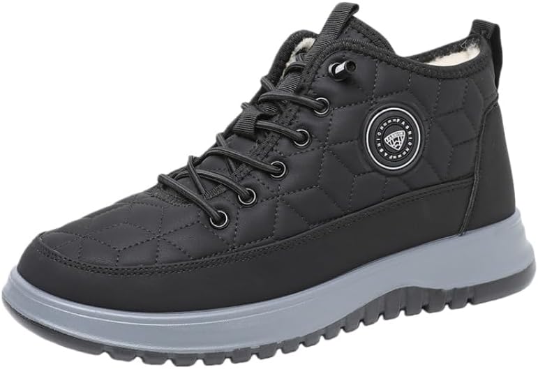 Зимние теплые и уютные ботинки FmShi с толстой подошвой - противоскользящие, удобные, высокие хлопковые ботинки - для улицы и повседневной носки, черный
Зимние теплые и уютные ботинки FmShi с толстой подошвой - противоскользящие, удобные, высокие хлопковые ботинки - для улицы и повседневной носки, черный