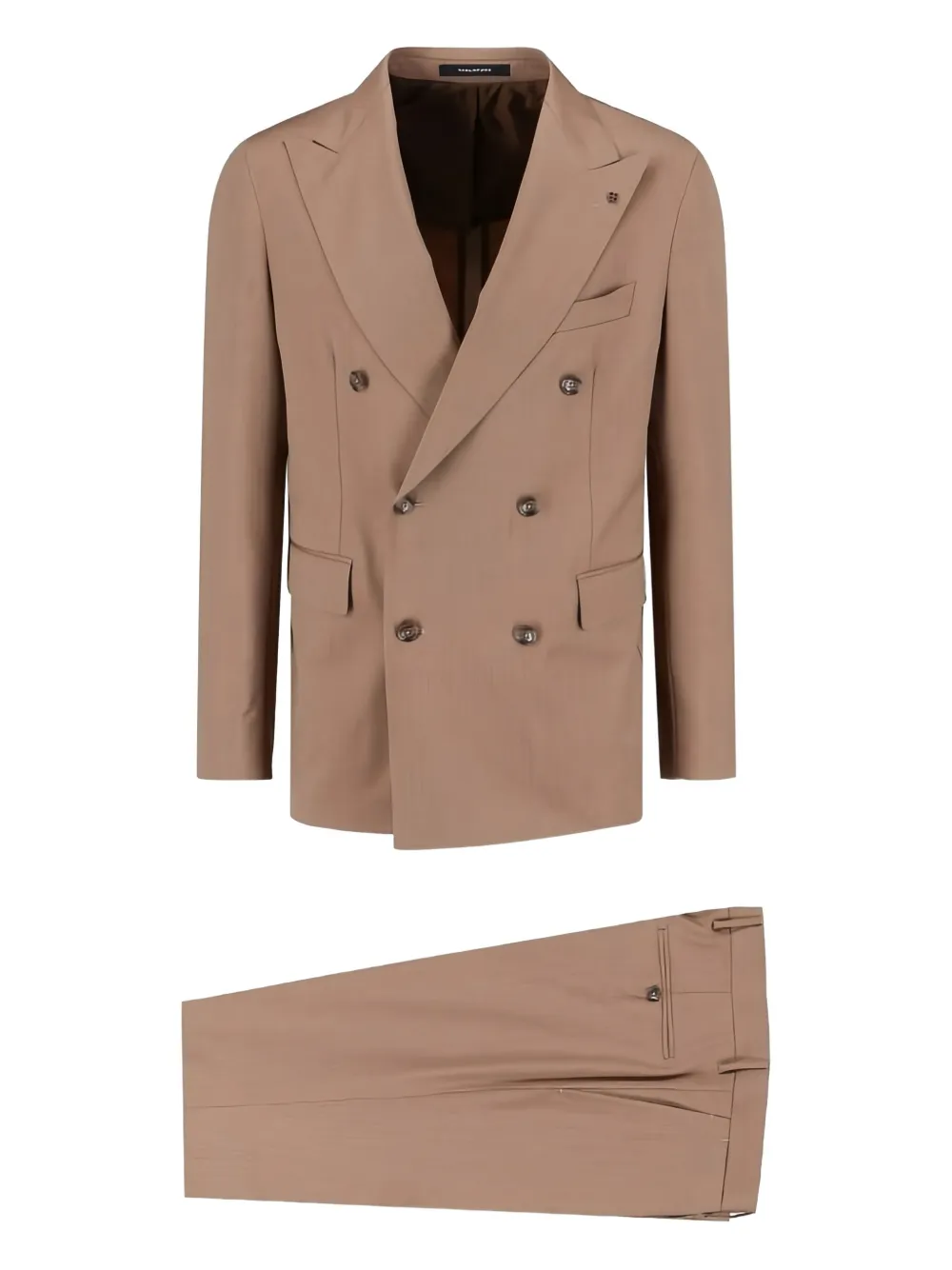 Двубортный костюм с узором «елочка» TAGLIATORE, нейтральный
Двубортный костюм с узором «елочка» TAGLIATORE, нейтральный