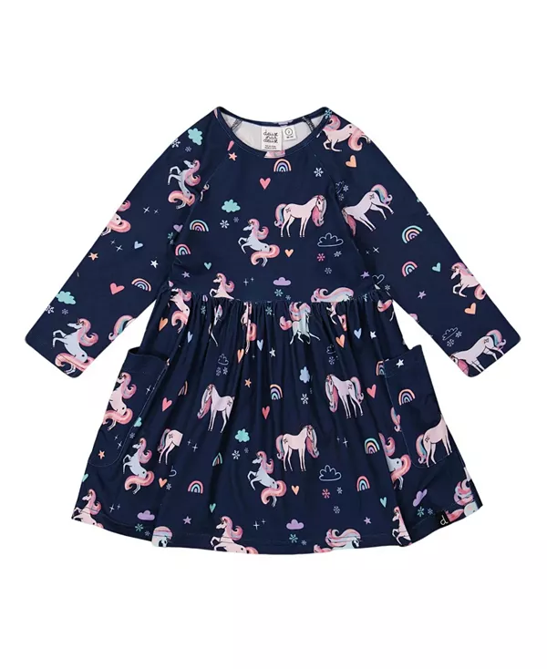 Детское трикотажное платье с карманами - для малышек Deux Par Deux, синий
Детское трикотажное платье с карманами - для малышек Deux Par Deux, синий