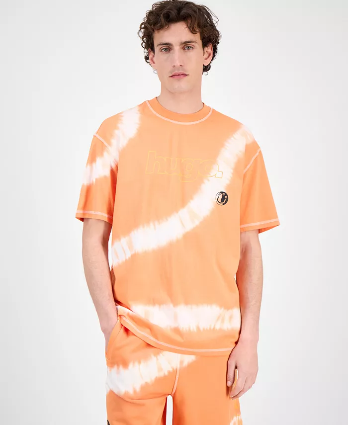 Мужская хлопковая футболка Nodyem с логотипом и эффектом тай-дай Hugo Boss, оранжевый
Мужская хлопковая футболка Nodyem с логотипом и эффектом тай-дай Hugo Boss, оранжевый