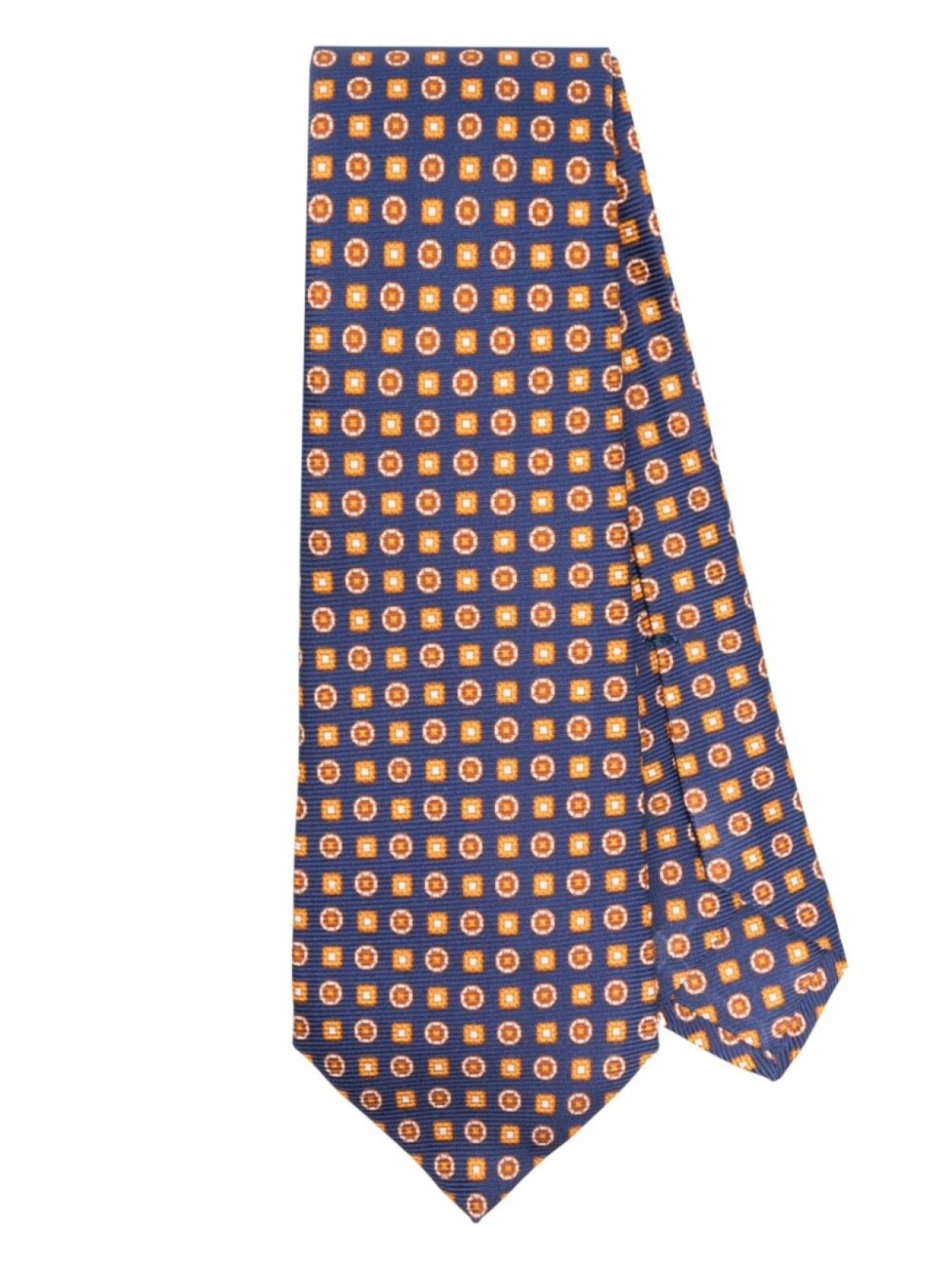 Шелковый галстук с геометрическим принтом Kiton, синий
Шелковый галстук с геометрическим принтом Kiton, синий