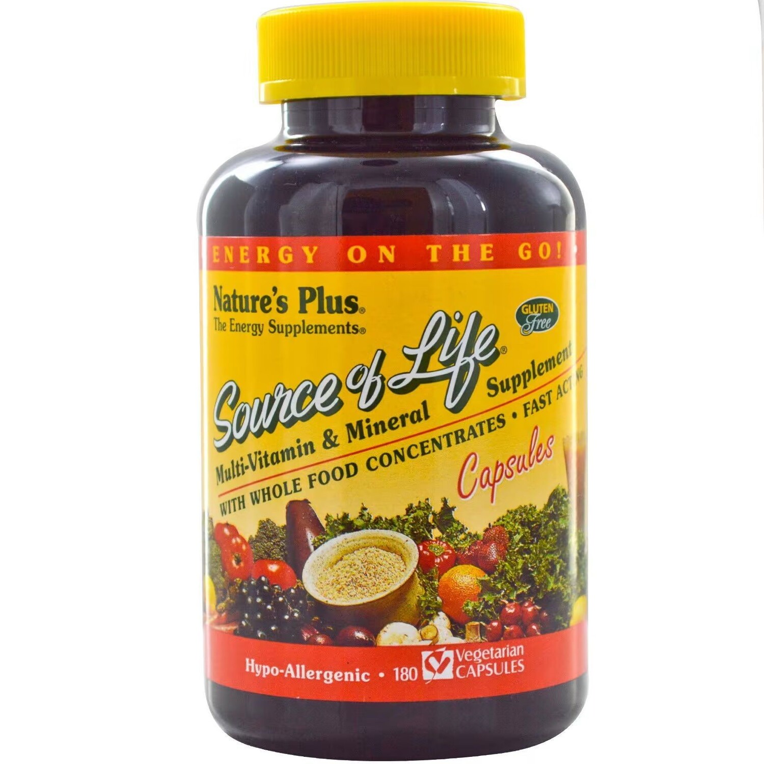 Nature's Plus Мультивитаминная и минеральная добавка Source of Life 180 капсул
Nature's Plus Мультивитаминная и минеральная добавка Source of Life 180 капсул