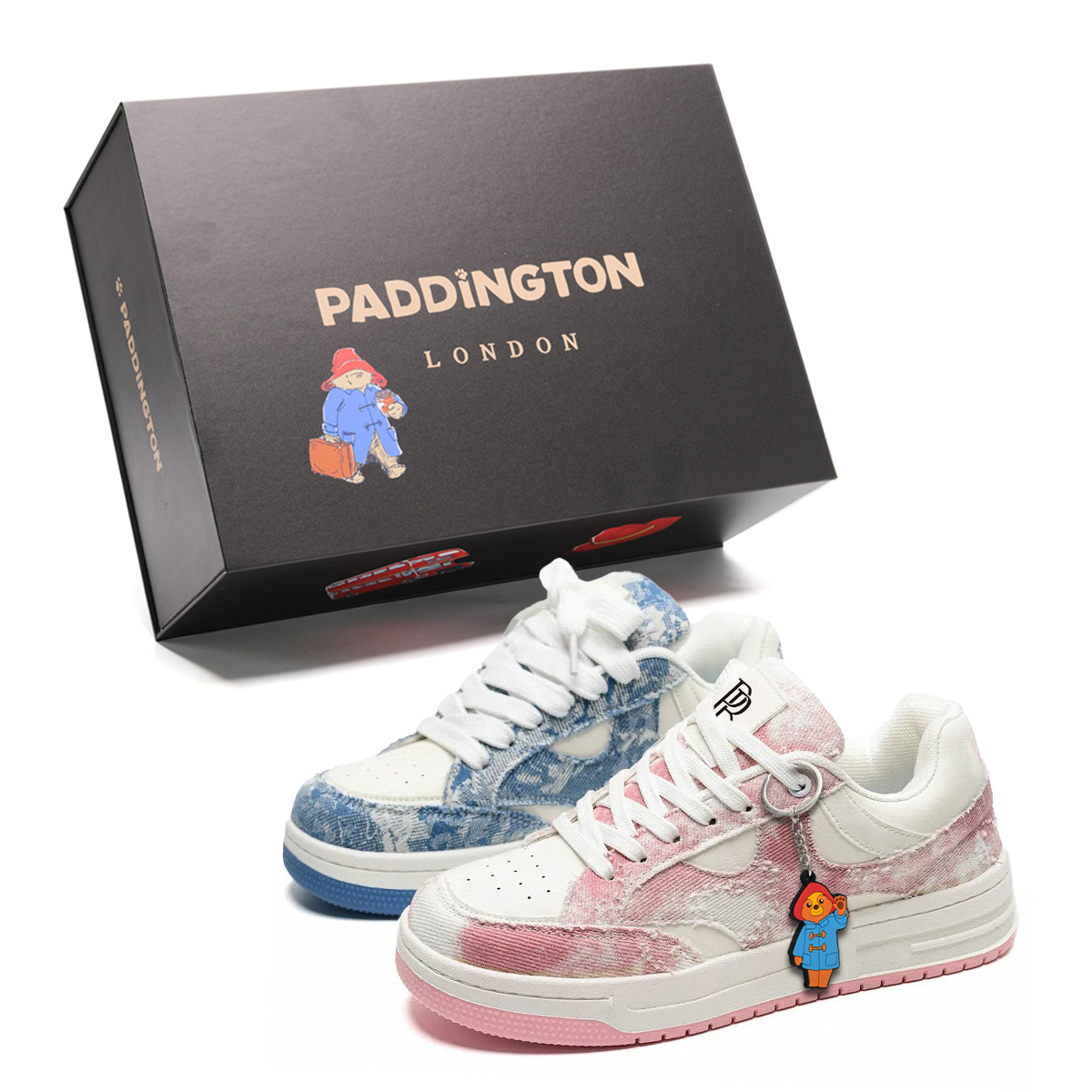 Paddington Bears Износостойкие и легкие низкие скейтерские кроссовки унисекс розово-голубые непарные с бесплатной пряжкой в виде медвежонка Паддингтона
Paddington Bears Износостойкие и легкие низкие скейтерские кроссовки унисекс розово-голубые непарные с бесплатной пряжкой в виде медвежонка Паддингтона