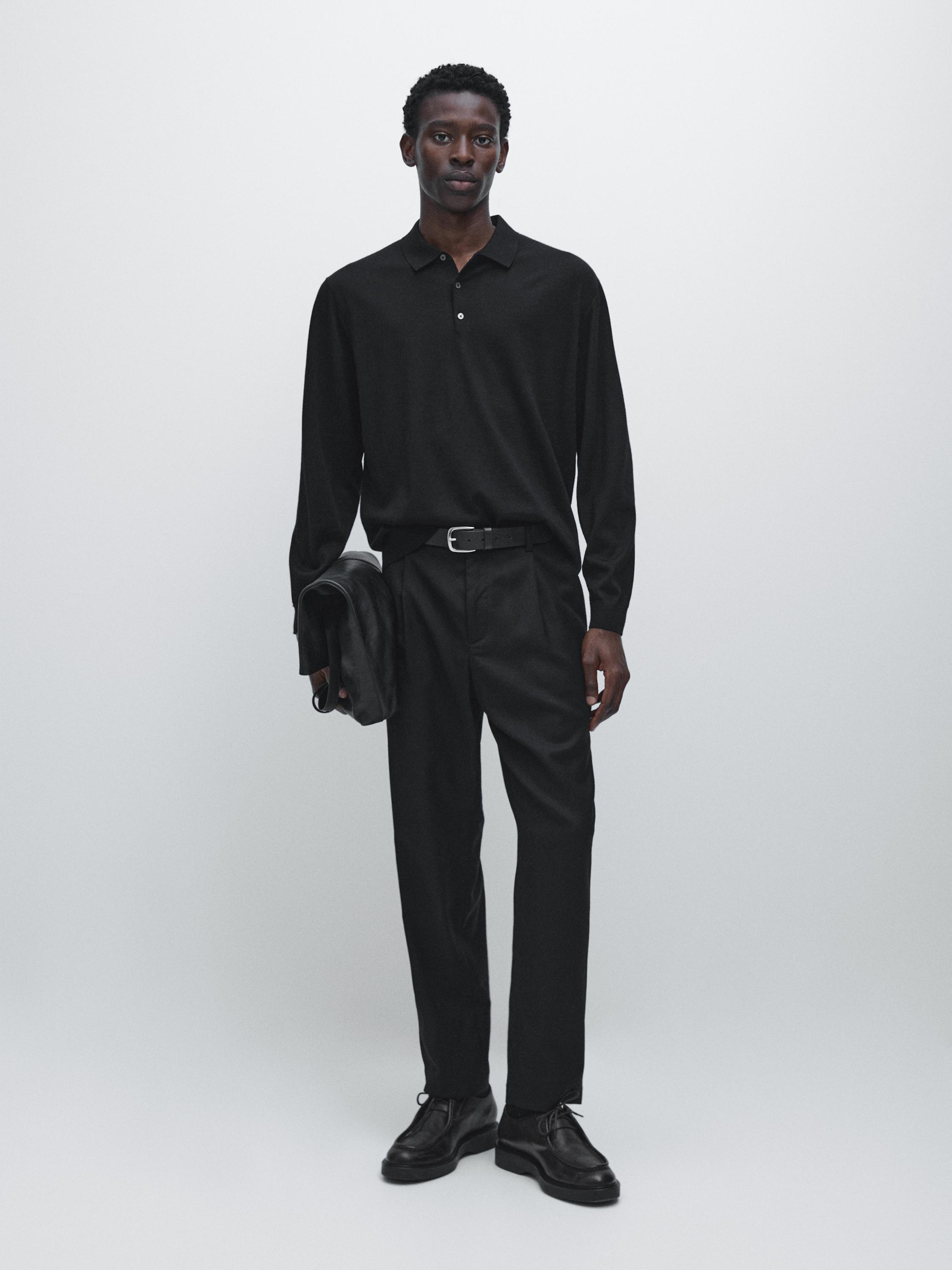 Свободные брюки из шерстяной смеси с вытачками Massimo Dutti, черный
Свободные брюки из шерстяной смеси с вытачками Massimo Dutti, черный