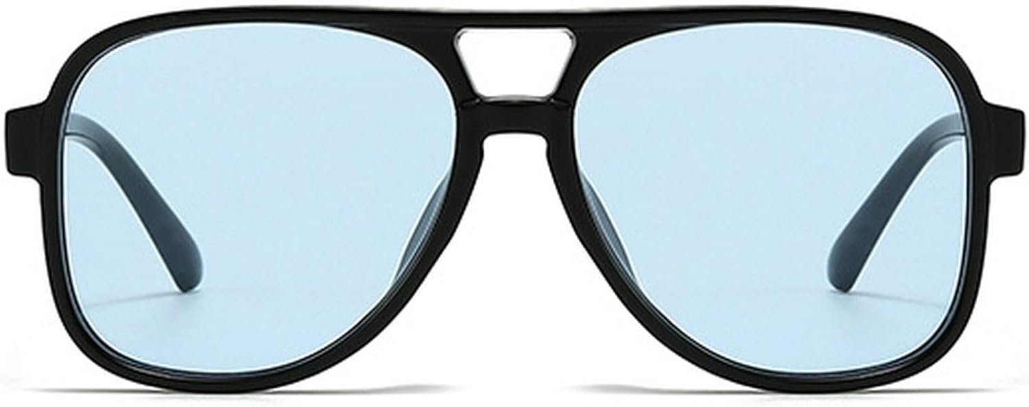 Солнцезащитные очки Double Bridges Pilot для женщин, винтажные заклепки для мужчин, прозрачные линзы Ocean Lens, защита от УФ-излучения UV400, квадратная форма mincl, Black Blue
Солнцезащитные очки Double Bridges Pilot для женщин, винтажные заклепки для мужчин, прозрачные линзы Ocean Lens, защита от УФ-излучения UV400, квадратная форма mincl, Black Blue