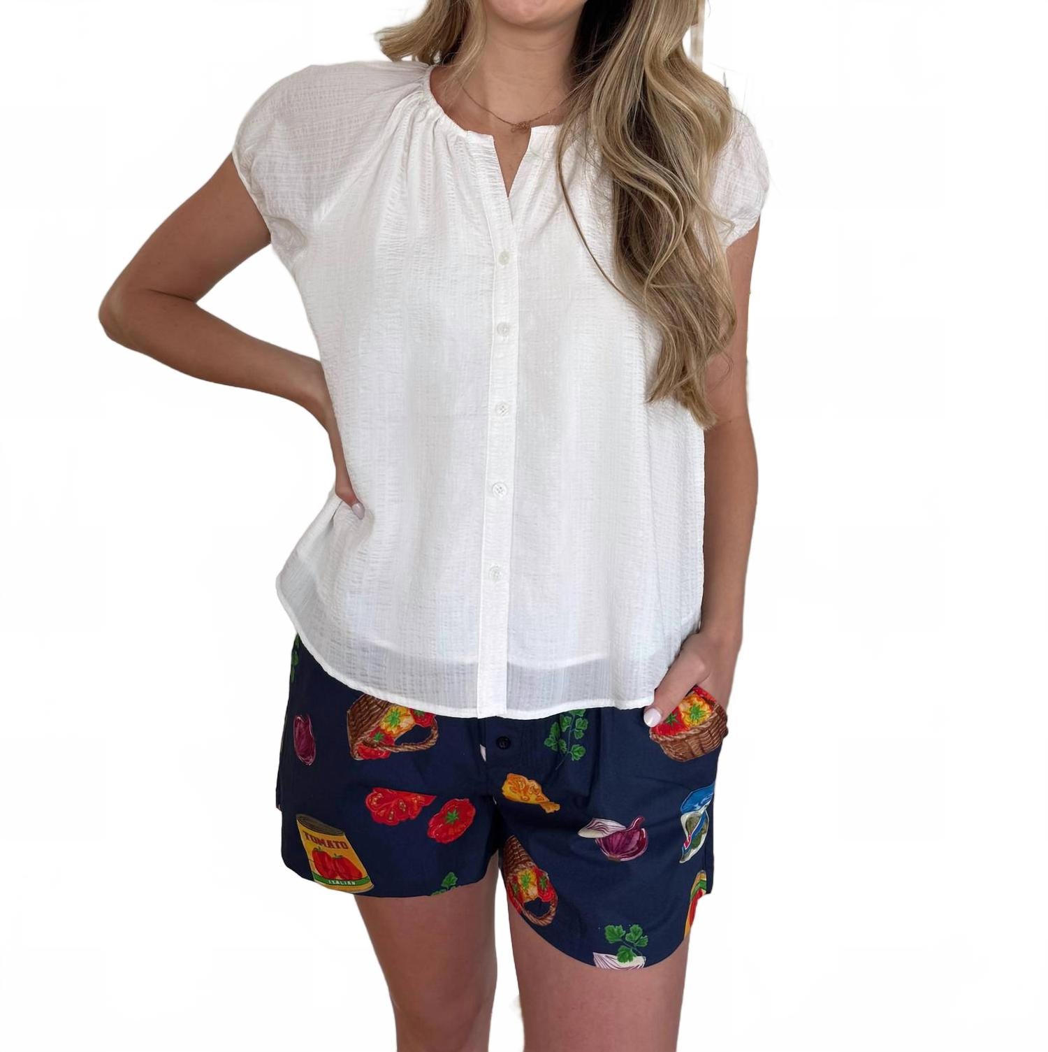 Камила блузка с пуговицами и сборками в белом цвете Current air
Камила блузка с пуговицами и сборками в белом цвете Current air