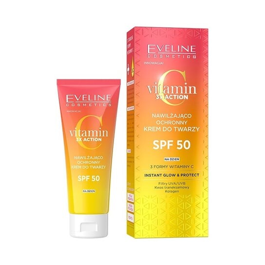 Витамин С 3х действия, увлажняющий и защитный крем SPF 50, 30 мл Eveline, Eveline Cosmetics