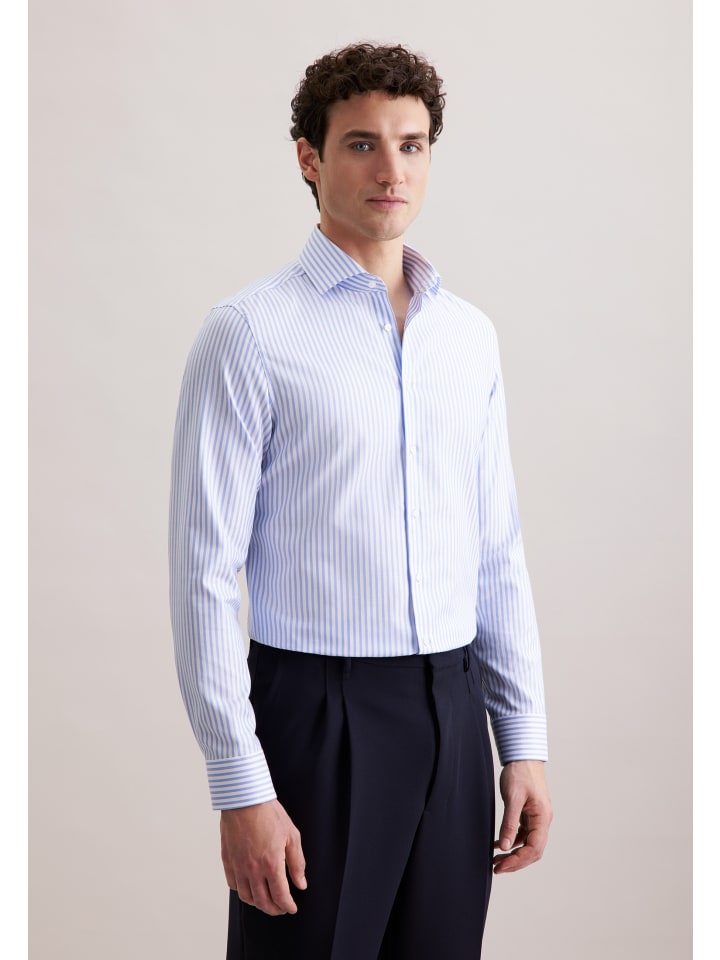 Рубашка делового кроя среднего синего цвета Seidensticker
Рубашка делового кроя среднего синего цвета Seidensticker