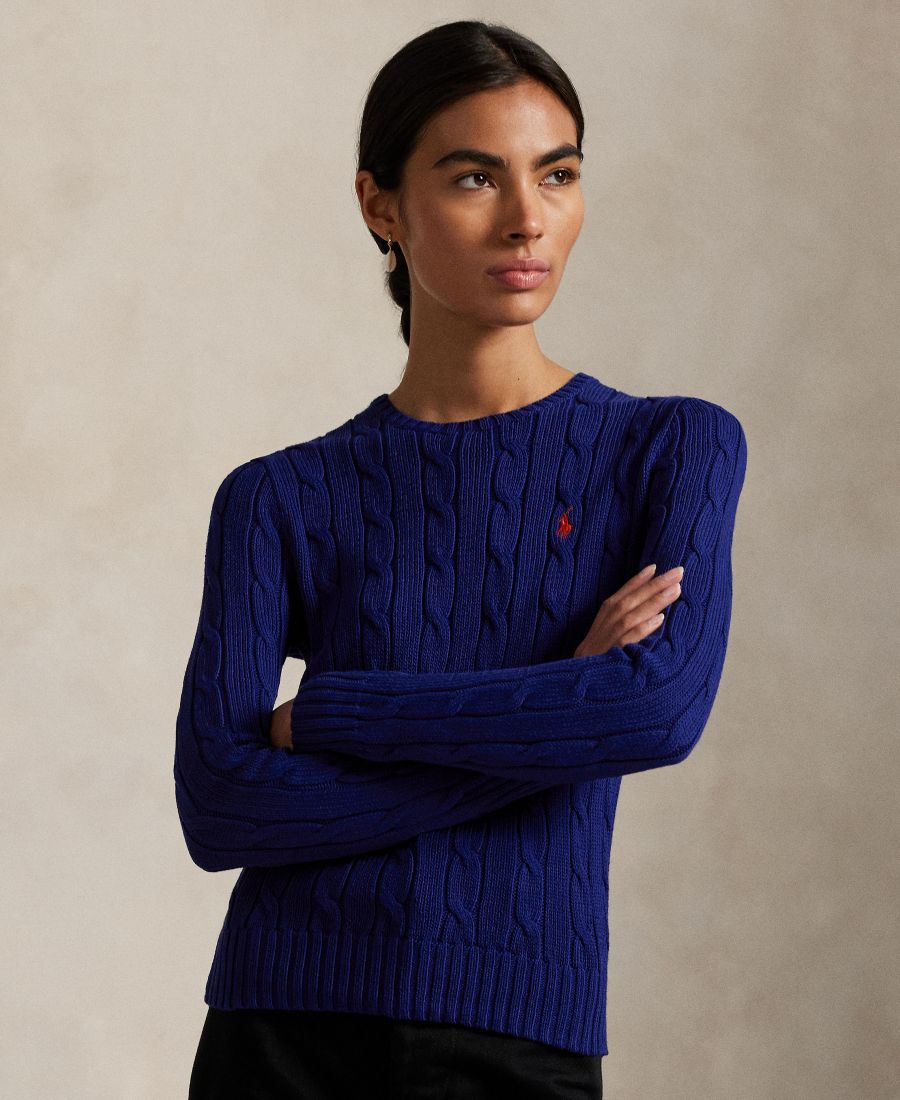 Женский хлопковый свитер крупной вязки с круглым вырезом Polo Ralph Lauren, Fall Royal
Женский хлопковый свитер крупной вязки с круглым вырезом Polo Ralph Lauren, Fall Royal