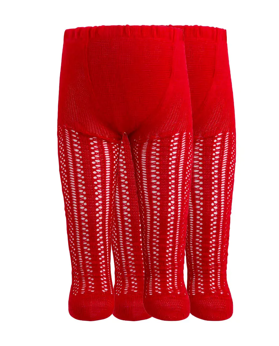 В упаковке 2 детские хлопковые колготки с ажуром Punto Blanco, красный
В упаковке 2 детские хлопковые колготки с ажуром Punto Blanco, красный